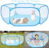 Hamster Foldable Exercise Playpen, Breathable and Transparent Pet Playpen, Indoor/Outdoor Cage Small Animal Fence for Syrian Hamster Rats Chinchil...